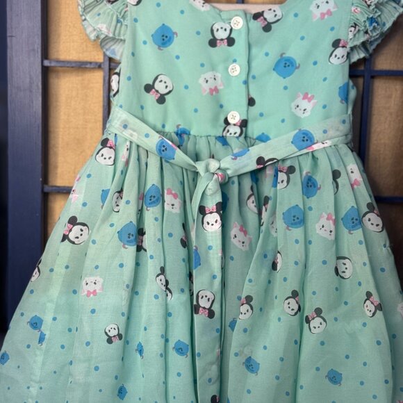 Disney Tsum Tsum Mint Green Ruffle Dress Toddler Girl 3T - Picture 2 of 8